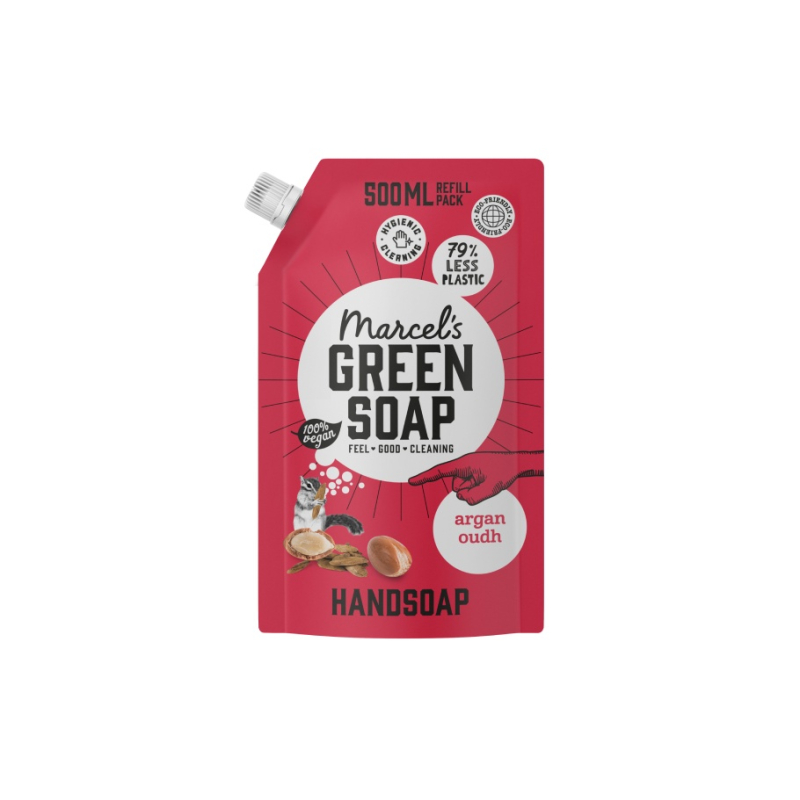 Marcels Greensoap - Handzeep Argan en Oudh navulling